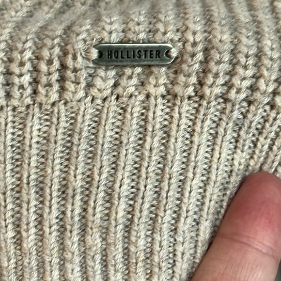 Hollister Striped Cropped V-Neck Sweater Women’s Size Small - Picture 4 of 8